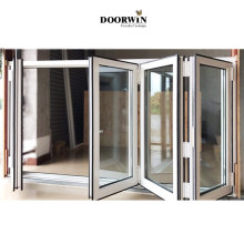 China Ultra Wide View burglar proof design Folding Aluminum  Glass Window